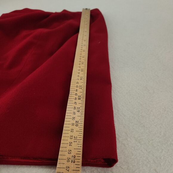 Vintage 70s Red Wool Blazer Skirt Suit Set Double-Breasted Lux Office Chic - Picture 14 of 14